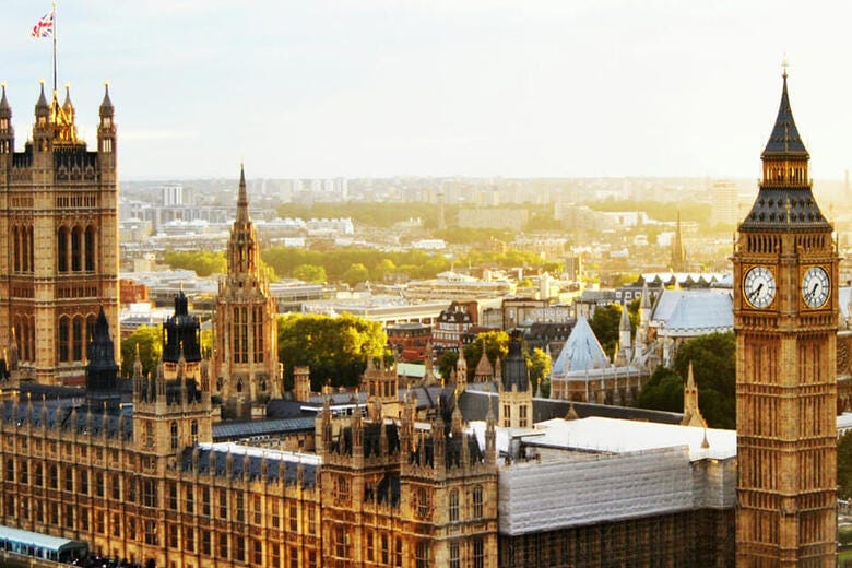 a large clock tower stands tall