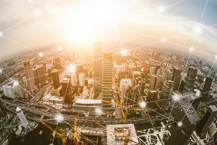 a city with many buildings