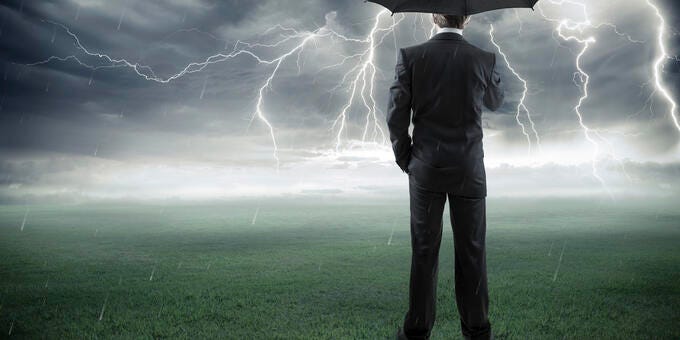 a man holding an umbrella