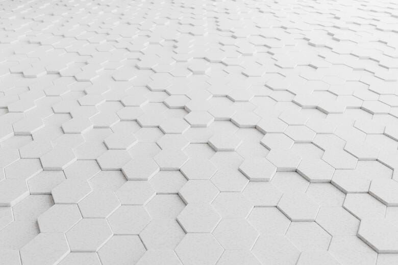 a white tiled surface