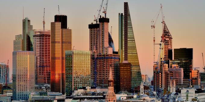 a city with tall buildings