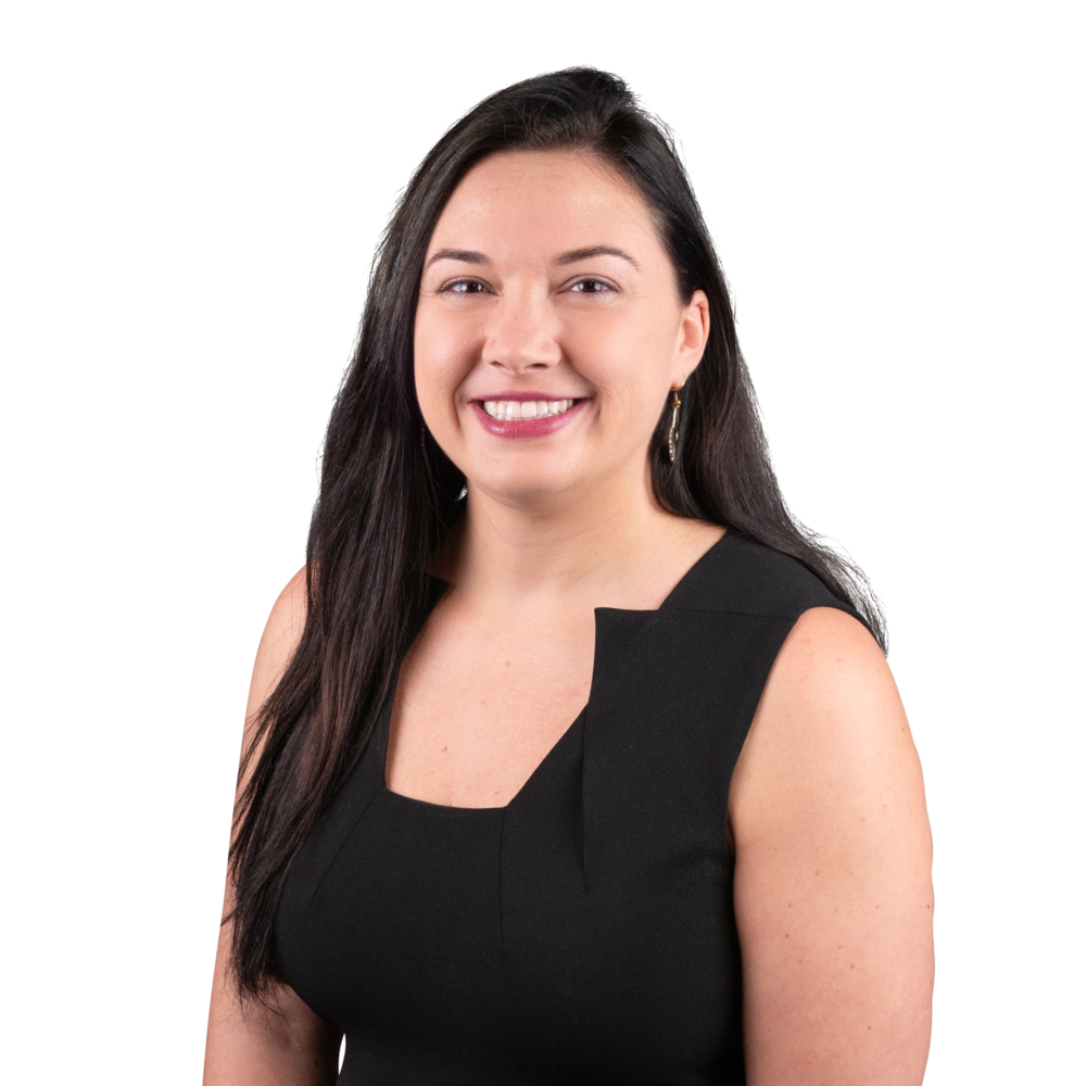 a woman in a black dress