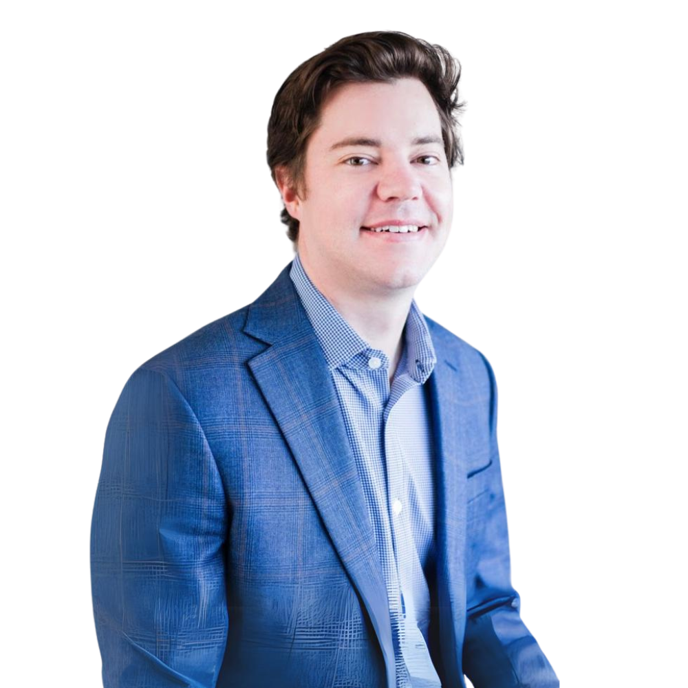 a man wearing a blue jacket