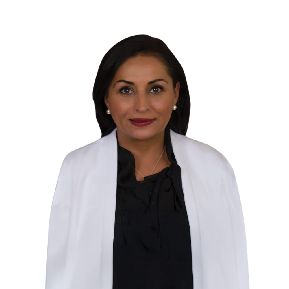 a man in a white coat